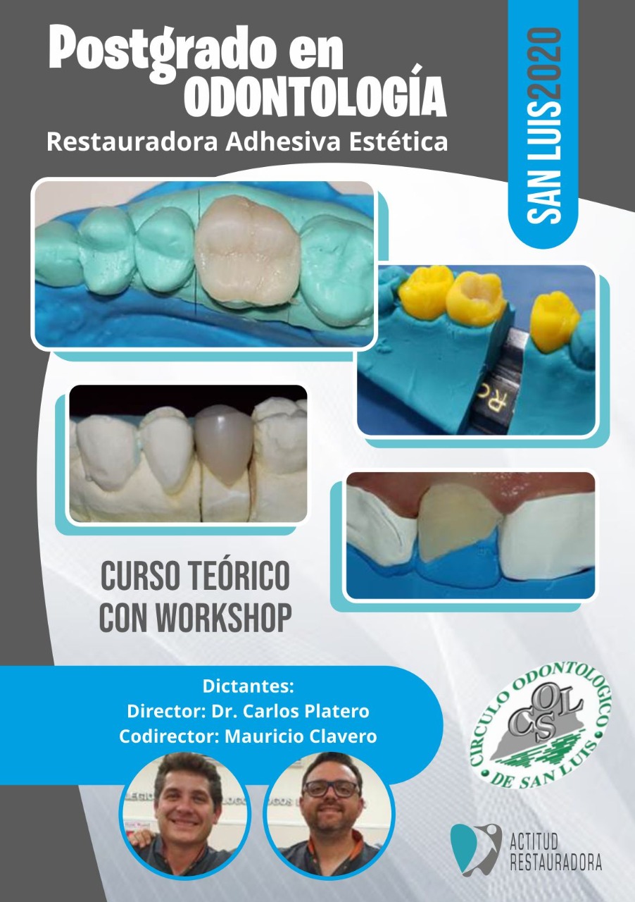 CURSO DE " ODONTOLOGIA RESTAURADORA Y ESTETICA "A CARGO DE LOS DRES. PLATERO Y CLAVERO